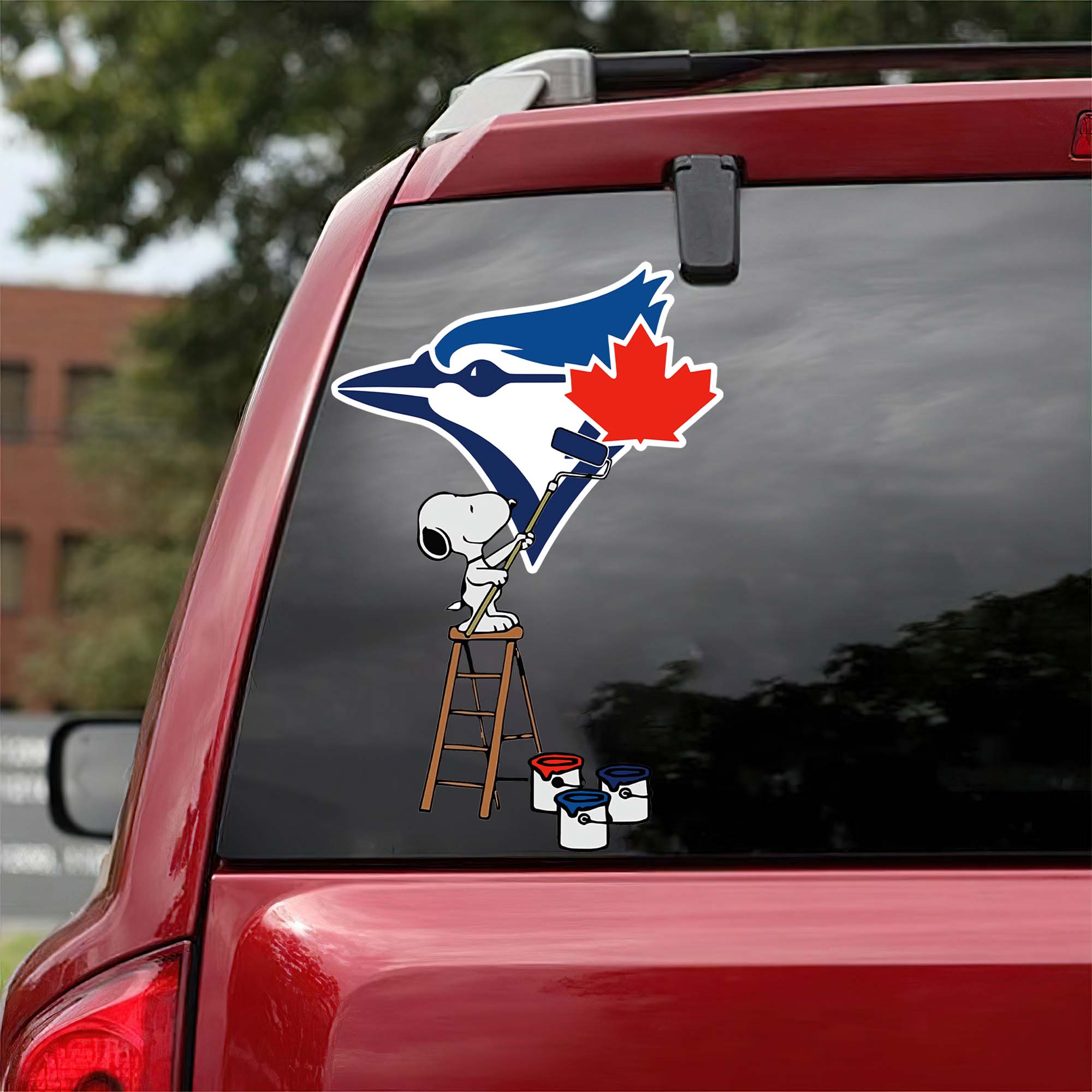Toronto Blue Jays Mix Snoopy Car Decal Art PT54805 SportRetroZone